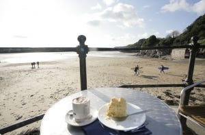 Dining at Caswell Bay, Snack on the beach