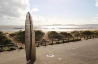 view of the sea and sand dunes